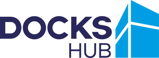 Logo di DOCKS HUB – divisione specializzata in prodotti per l’edilizia e i rivestimenti